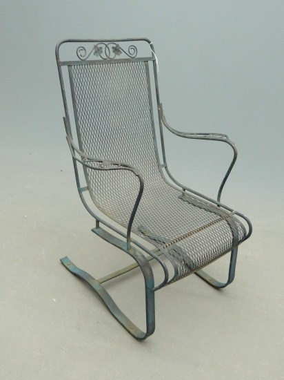 Metal spring chair. 18'' Seat Ht.