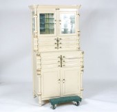 Metal stepback dental cabinet