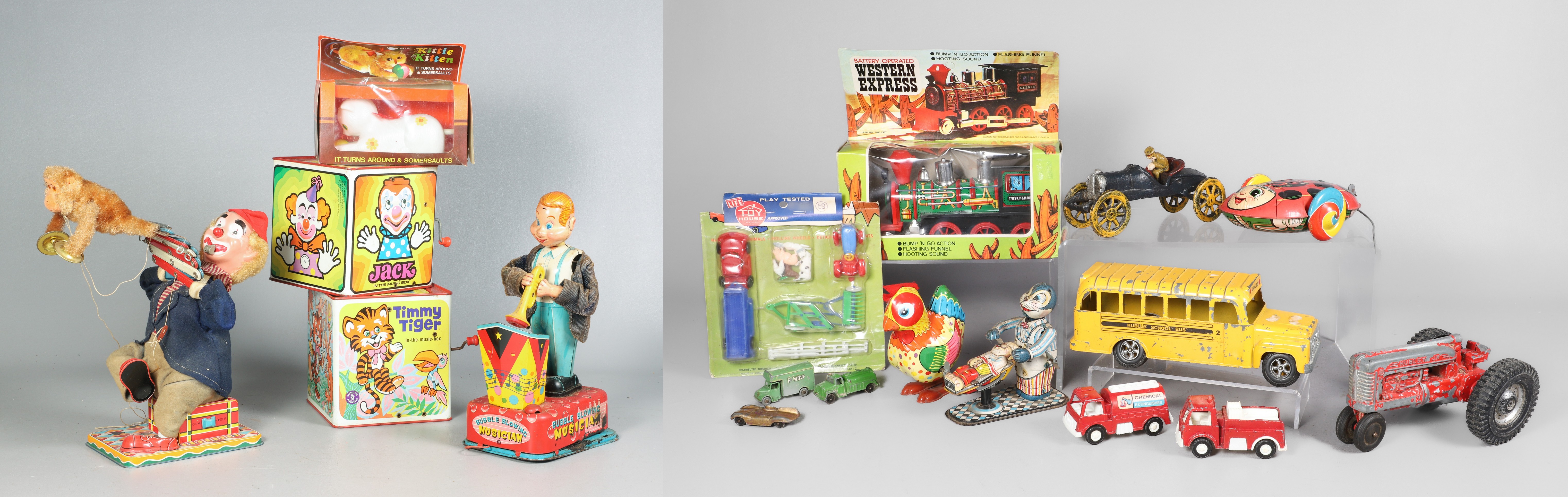 Metal vehicle and vintage toy
