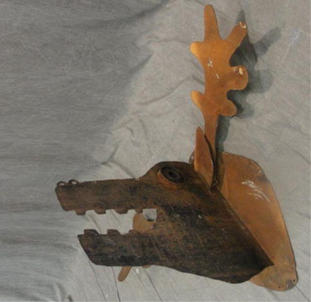 Metal Wall Sculpture of an Elk.
