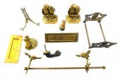 METALWARE, TEN PIECES, 19TH/ E