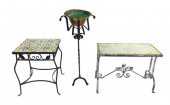 METALWARE, THREE PIECES, INCLU