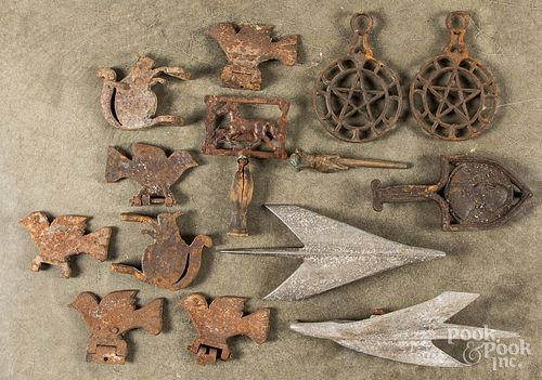 METALWARE, TO INCLUDE IRON SHOOTING