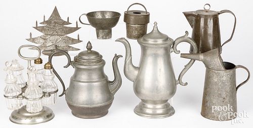 METALWARE TO INCLUDE PEWTER CRUET