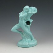 Metlox flower vase in turquois