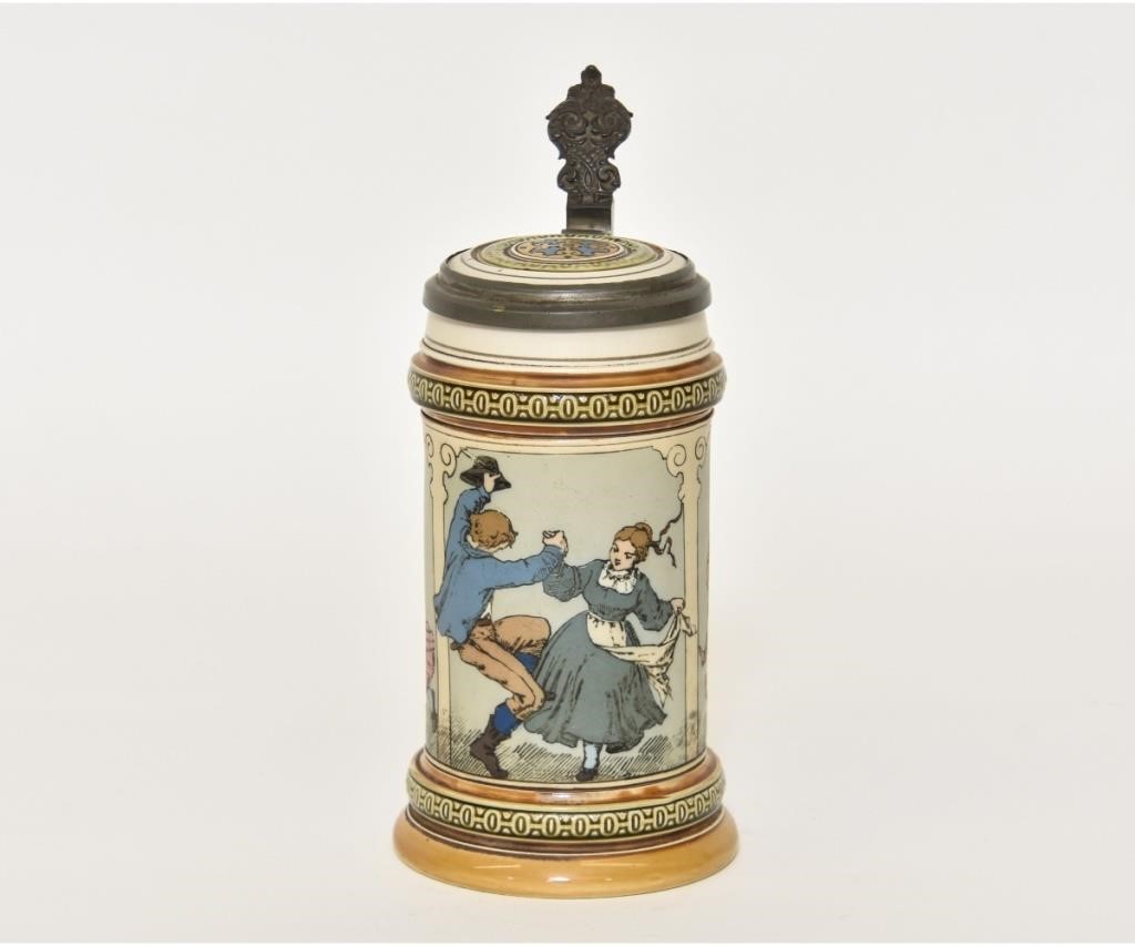 Mettlach #1162 stein with three