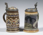 METTLACH 1/2-LITER BEER STEINS