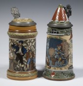 METTLACH 1/2-LITER BEER STEINS