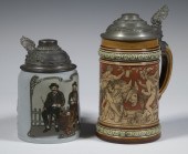 METTLACH 1/2-LITER BEER STEINS
