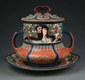 METTLACH #2814 PUNCH BOWL W/ U