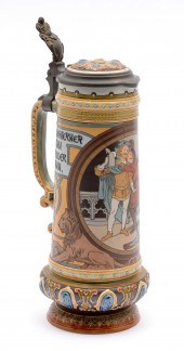 METTLACH 2L DRINKING CAVALIERS
