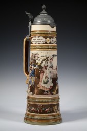 METTLACH 3.3-LITER STEIN BY HE