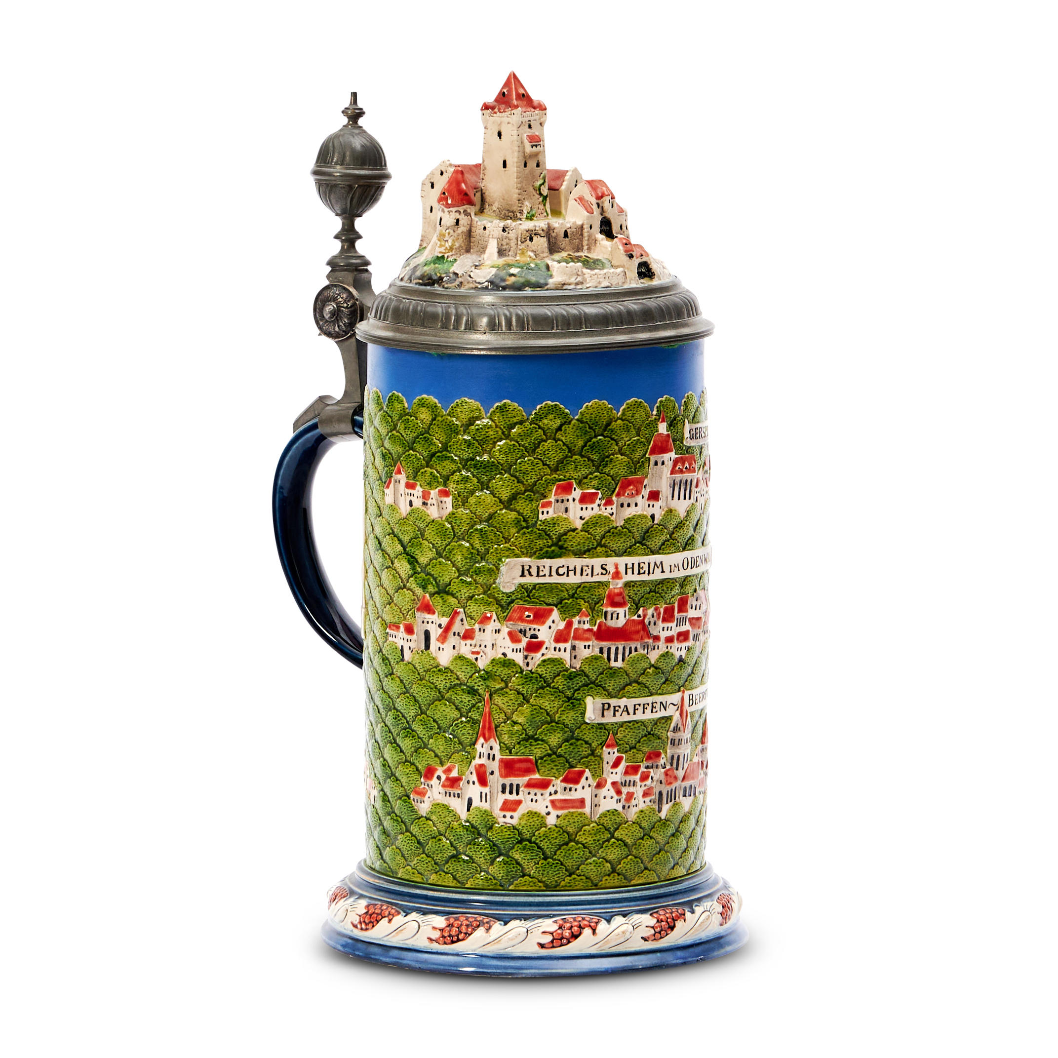 METTLACH 3.8 LITRE STEIN,