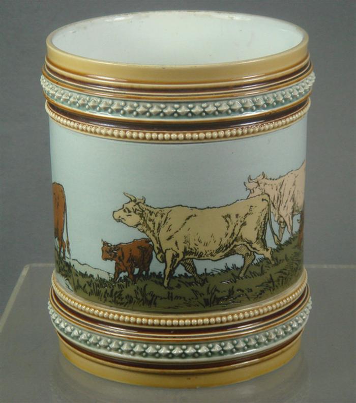 Mettlach etched planter, 1231,