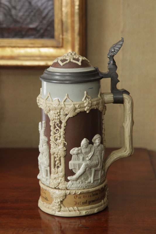METTLACH GERMAN BEER STEIN. With