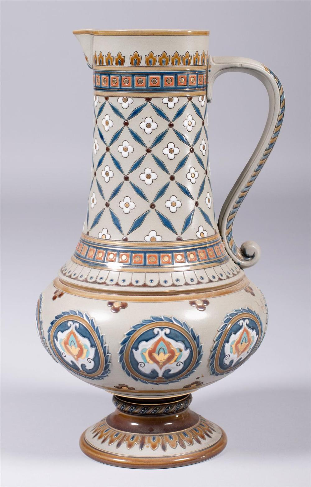 METTLACH (GERMAN) LARGE ENAMELED