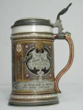 Mettlach German porcelain etch