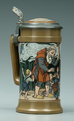 Mettlach half liter stein,