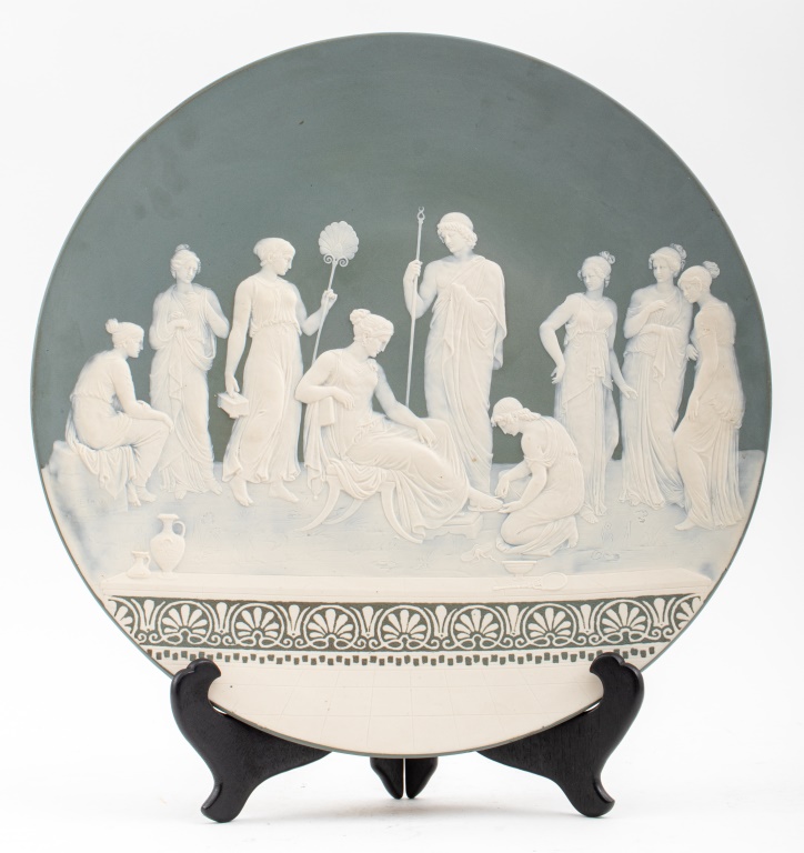 METTLACH PHANOLITH CERAMIC CHARGER,