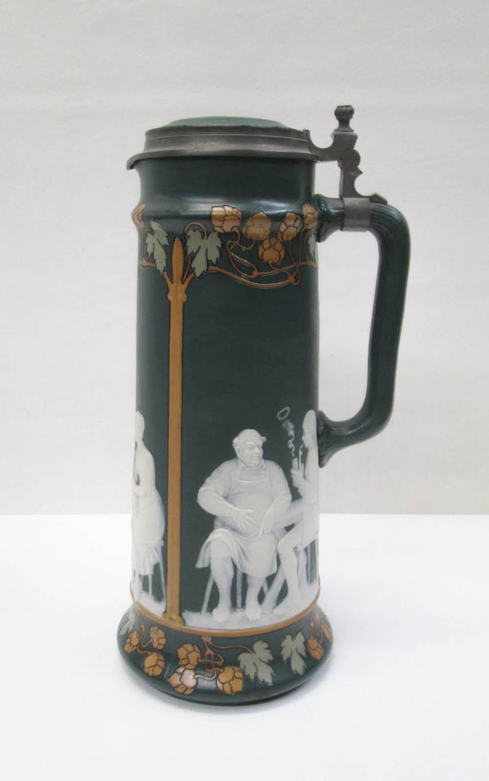 METTLACH POTTERY MASTER STEIN,