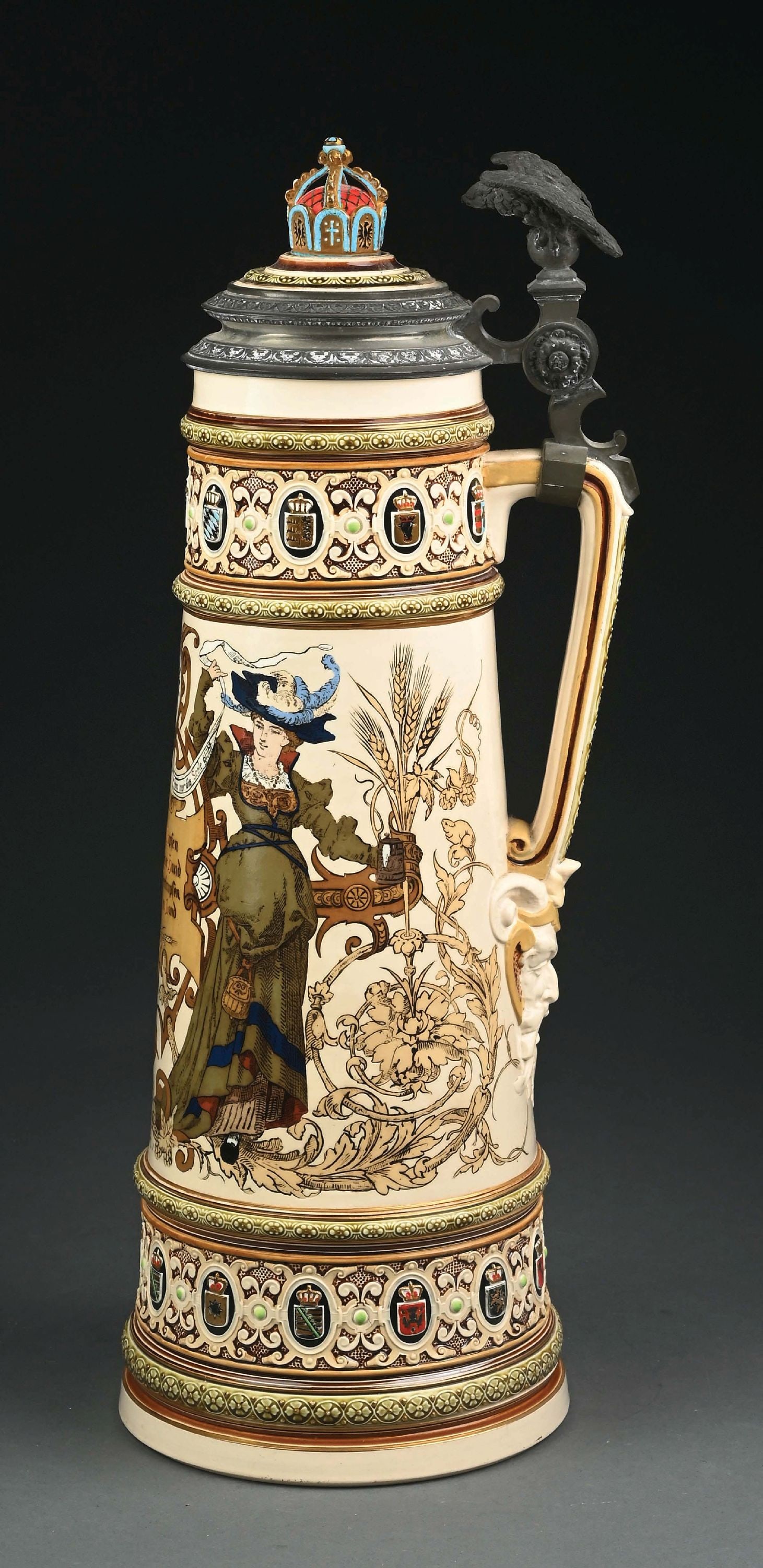 METTLACH STEIN #1161 W/ LADIES &