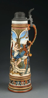 METTLACH STEIN #2102 W/ GODDES