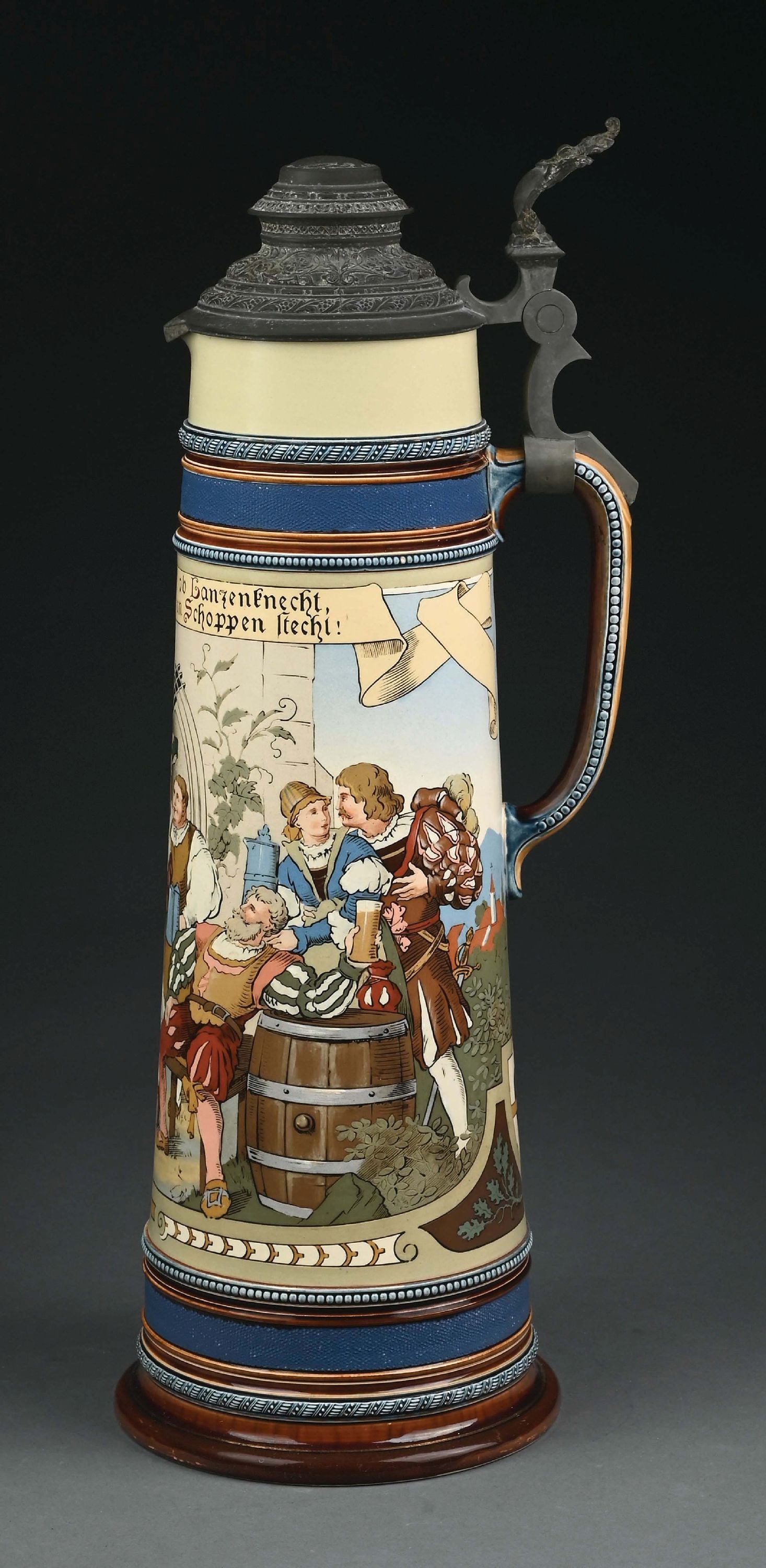 METTLACH STEIN #2223 W/ KNIGHT