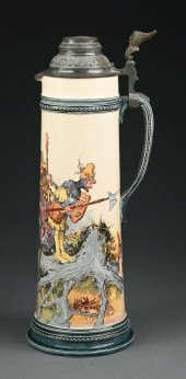 METTLACH STEIN #2488 W/ DRINKI