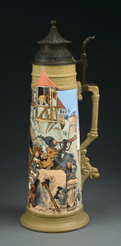 METTLACH STEIN #2524 W/ CASTLE