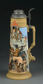 METTLACH STEIN #2524W/ NIGHT S