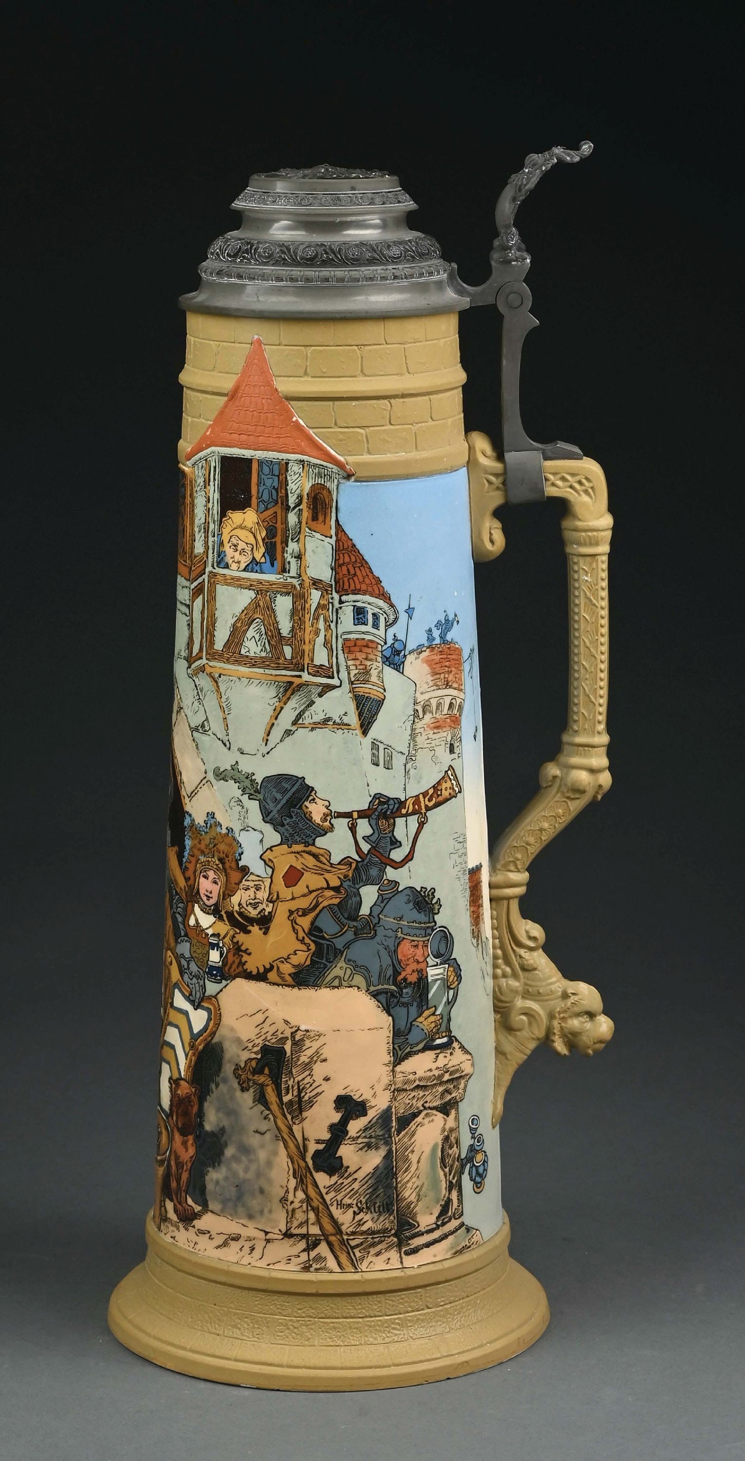 METTLACH STEIN #2524W/ NIGHT