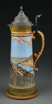 METTLACH STEIN #2796 W/ HEIDEL
