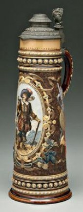 Mettlach stein No. 1562, oval