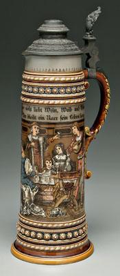 Mettlach stein No. 1577, etched