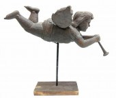 MEXICAN CARVED WINGED CHERUB W
