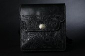 MEXICAN EMBOSSED BLACK LEATHER