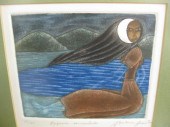 Mexican Etching ''Laguna Encan