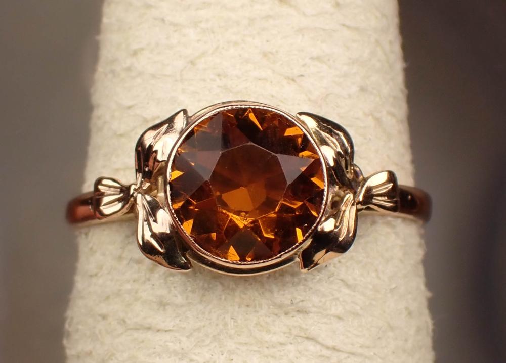 MEXICAN FIRE OPAL AND ROSE GOLD