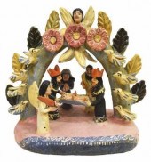 MEXICAN FOLK ART PAINTED POTTE