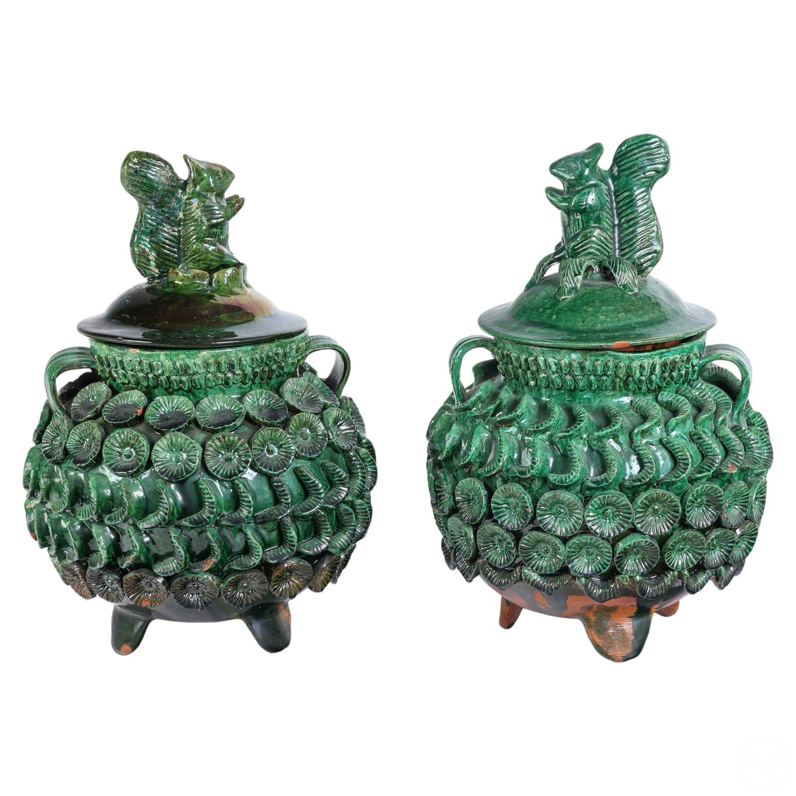 MEXICAN FOLK ART PAIR OF TERRACOTTA
