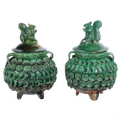 MEXICAN FOLK ART PAIR OF TERRA