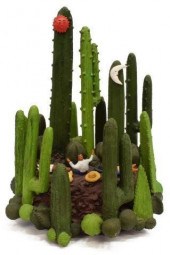 MEXICAN FOLK ART POTTERY CACTU