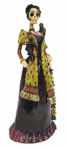 MEXICAN GLAZED CERAMIC FEMALE