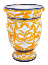 MEXICAN GLAZED CERAMIC JARRON