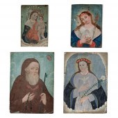 MEXICAN, GROUP OF FOUR RETABLO