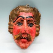 MEXICAN HAND CARVED WOODEN WAL