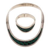MEXICAN MALACHITE, ONYX, STERL