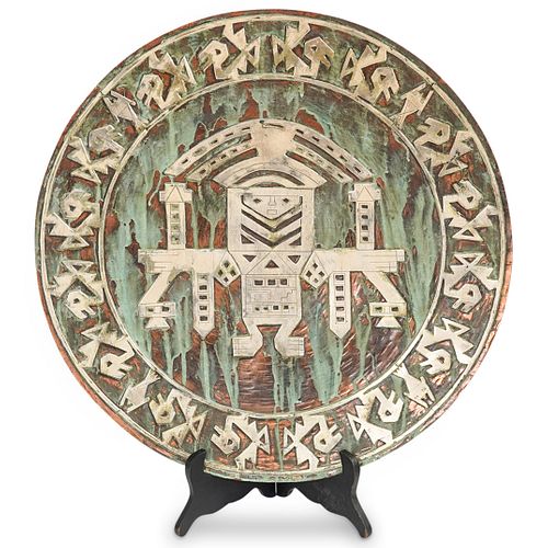 MEXICAN MAYAN AZTEC COPPER WALL
