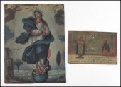 MEXICAN PAINTED TIN EX-VOTO. T