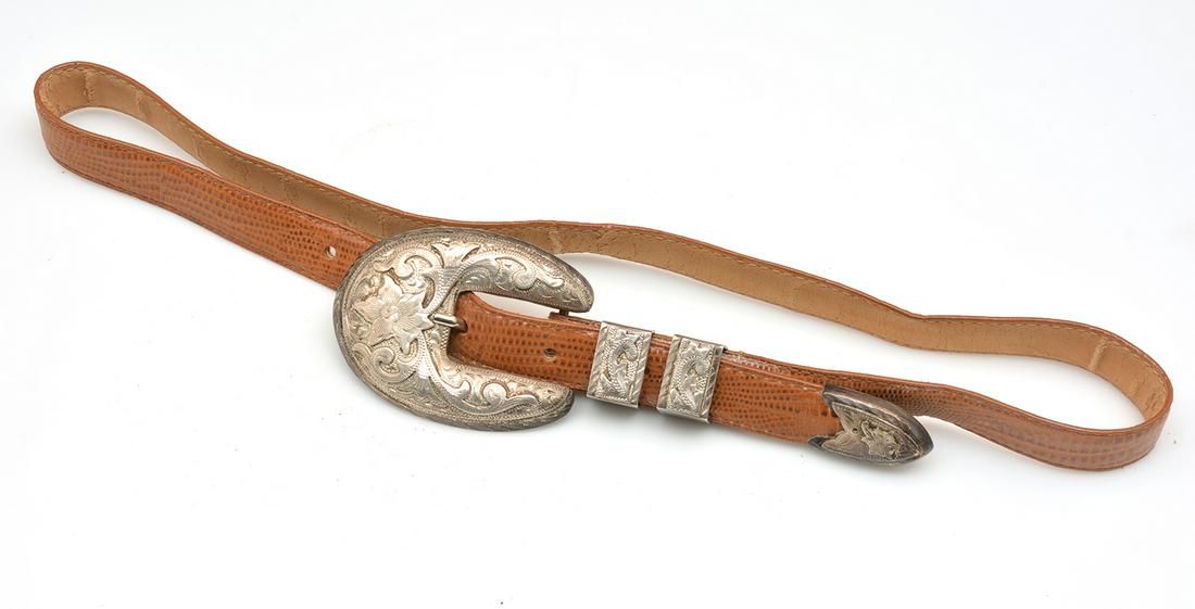 MEXICAN SILVER BELT BUCKLE,